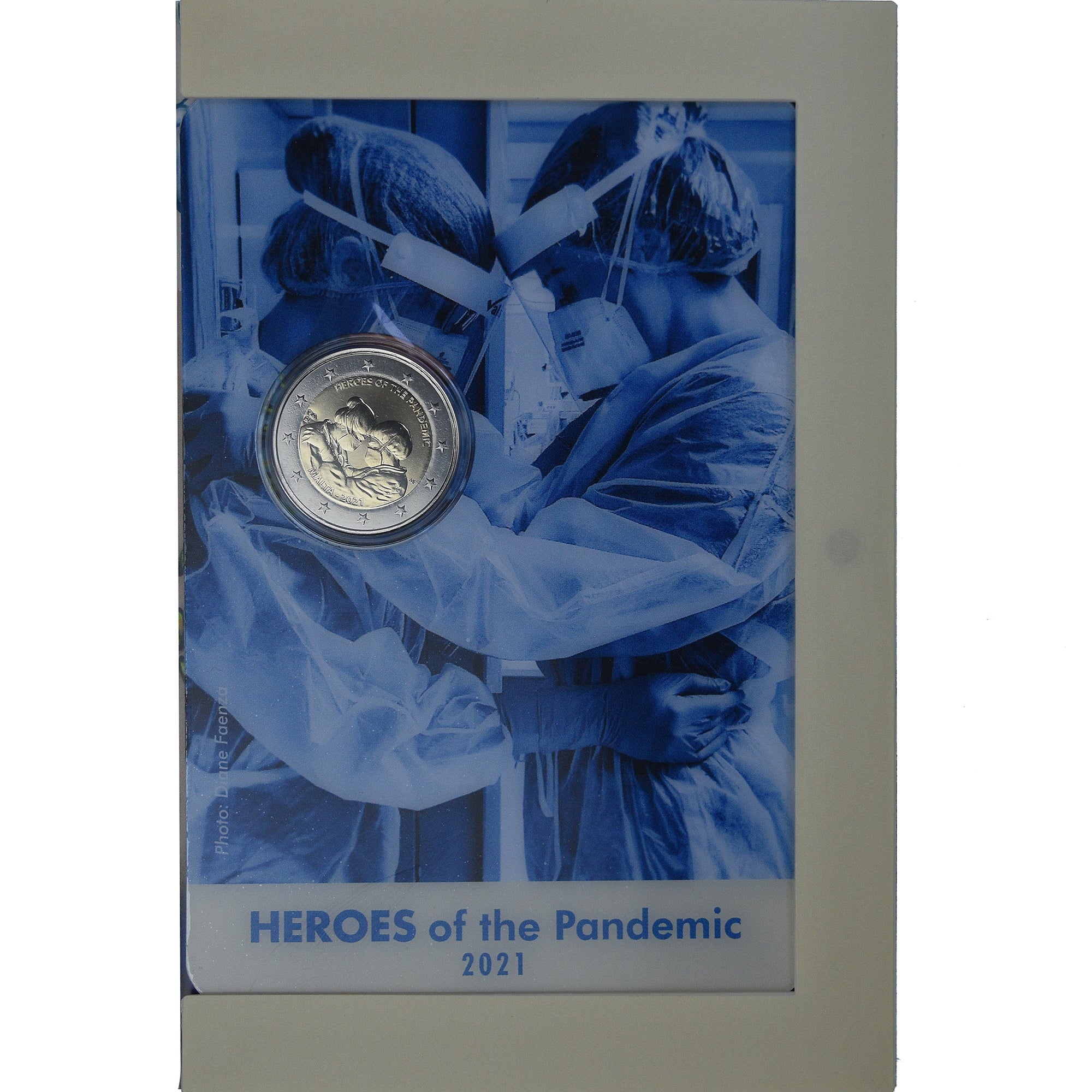Malta, 2 Euro, Heroes of the Pandemic, 2021, Monnaie de Paris, Coin card.FDC