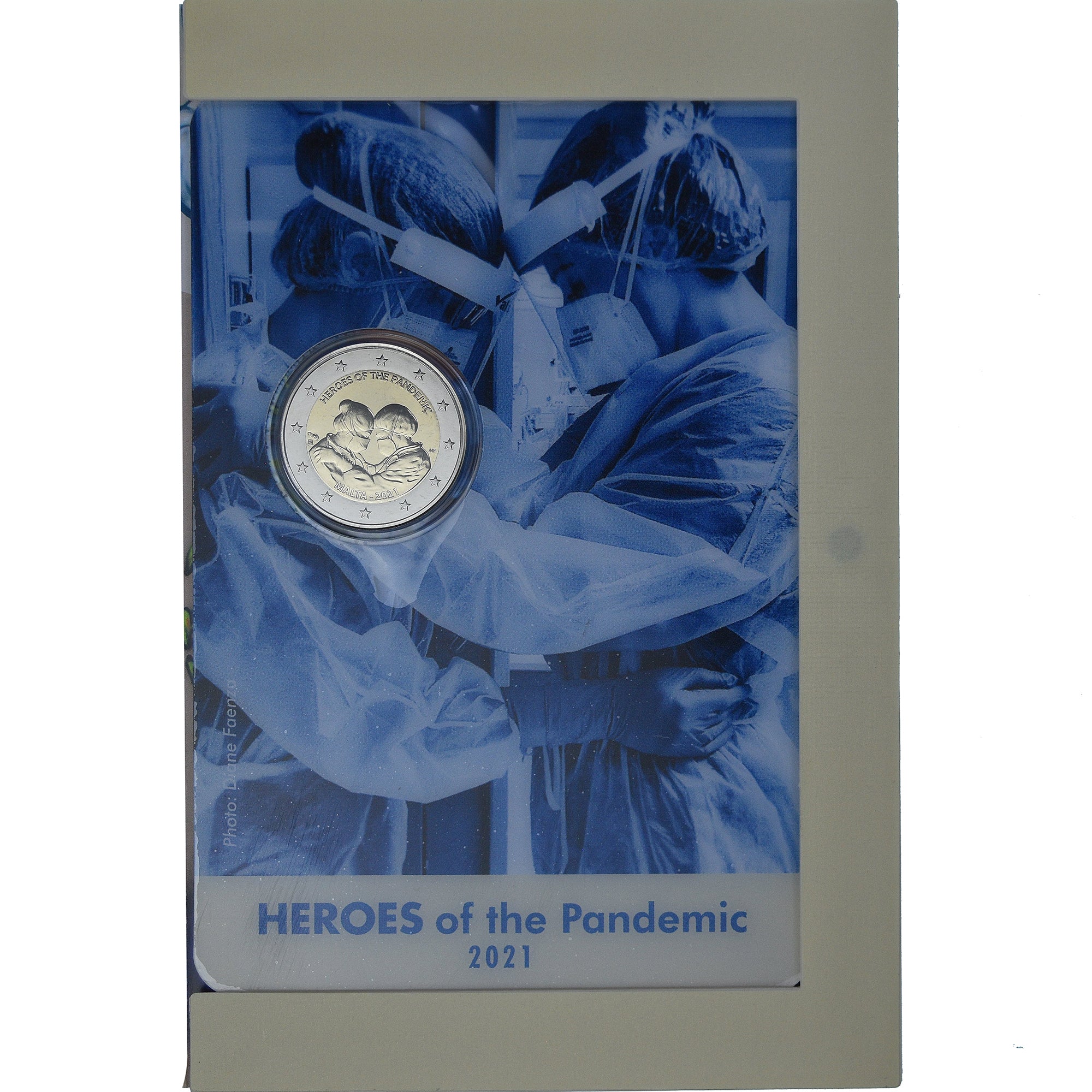 Malte, 2 Euro, Heroes of the Pandemic, 2021, Monnaie de Paris, Coin card.FDC