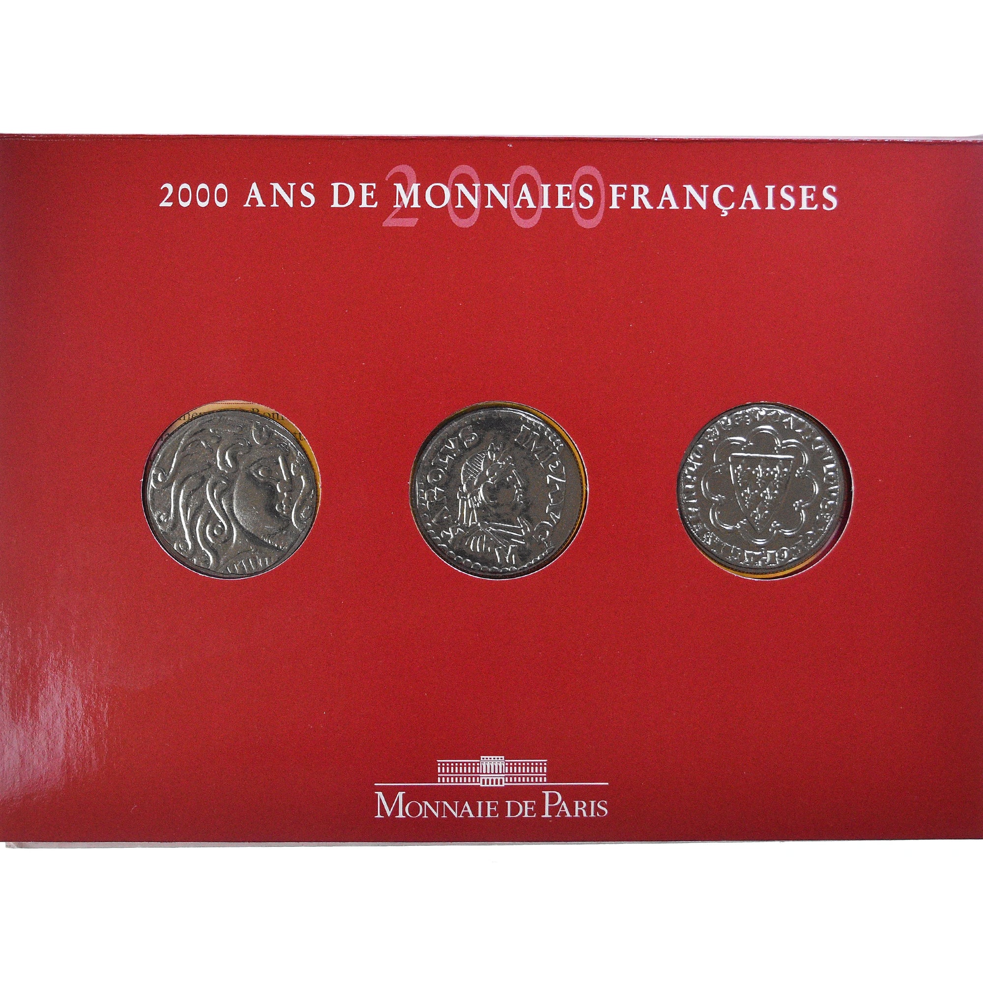 Francia, Coffret 3x 5 Francs, 2000 Ans de Monnaies Françaises (1/3), 2000