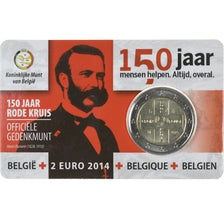 Belgien, 2 Euro, 150 ans de la Croix Rouge, 2014, Royal Belgium Mint, Coin Card.