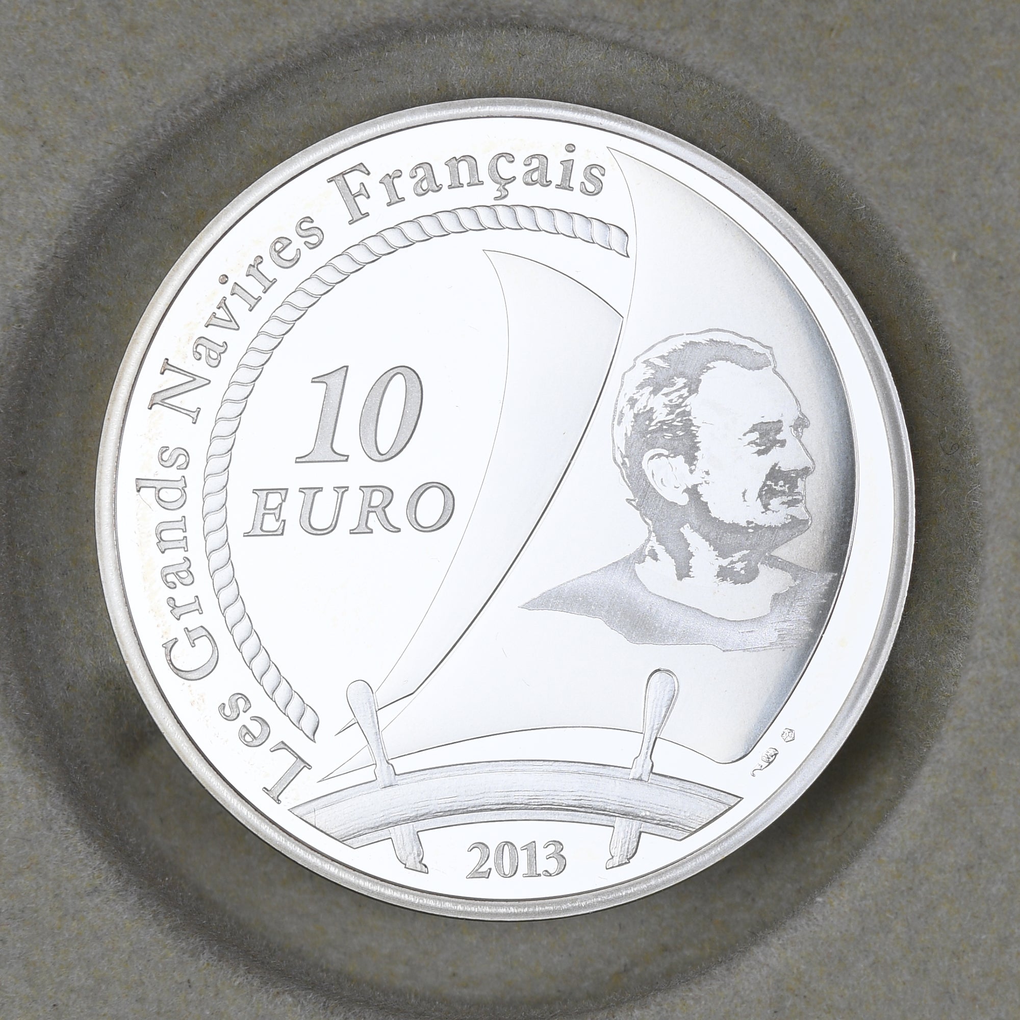 France, 10 Euro, Le Pen Duick, 2013, Monnaie de Paris, BE, MS(65-70), Silver