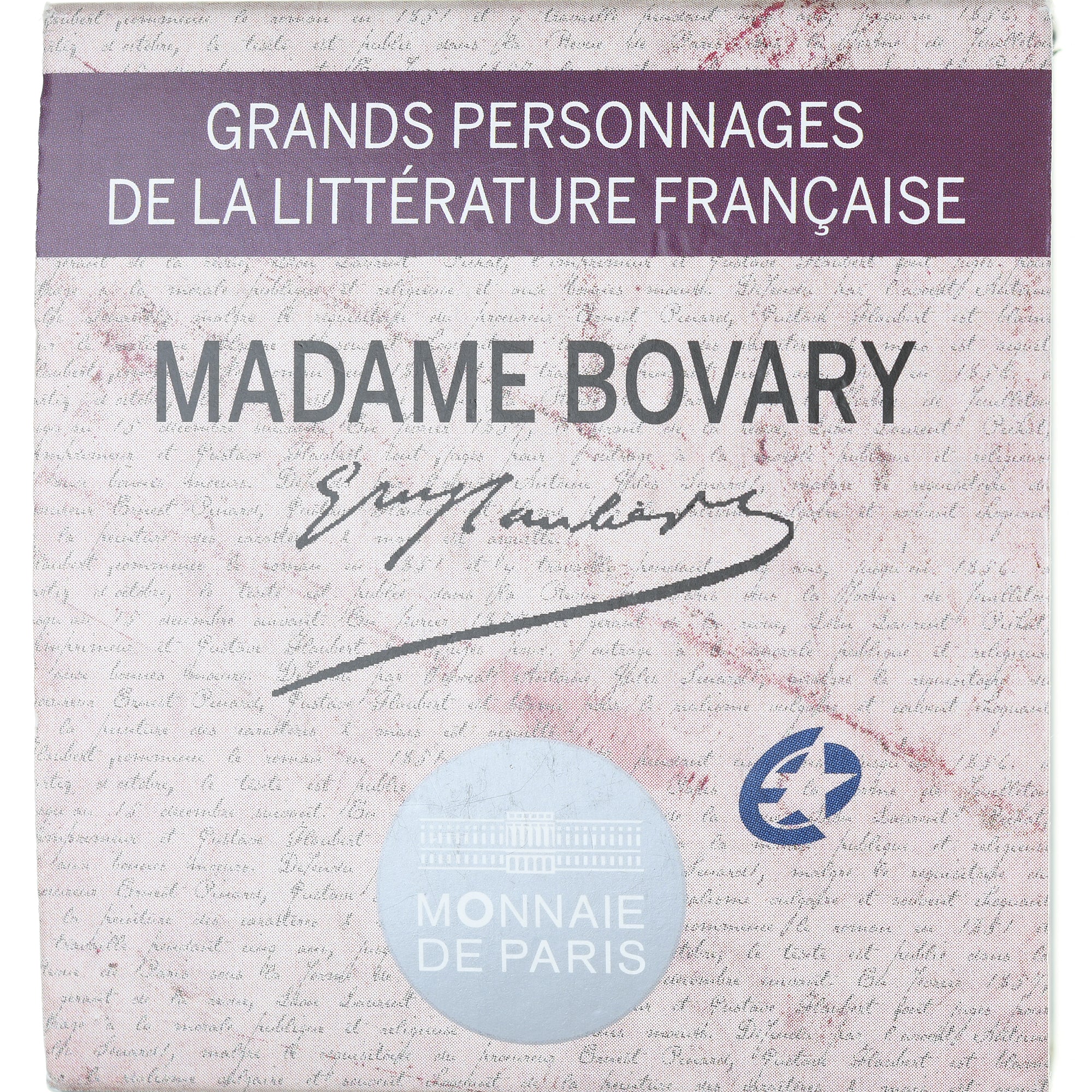 France, 10 Euro, Madame Bovary, 2013, Monnaie de Paris, BE, FDC, Argent