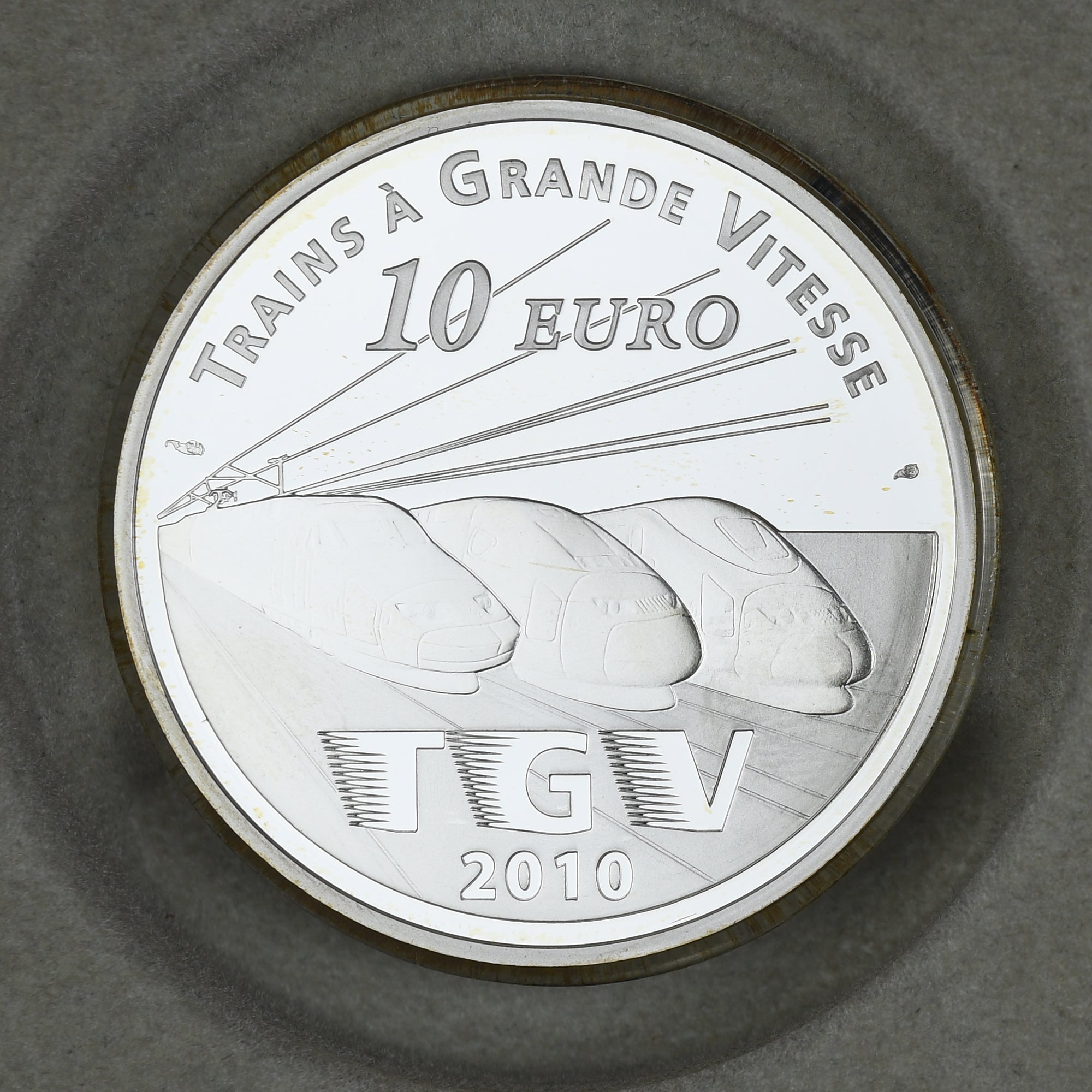 Francja, 10 Euro, Lille Europe TGV, 2010, Monnaie de Paris, BE, MS(65-70)