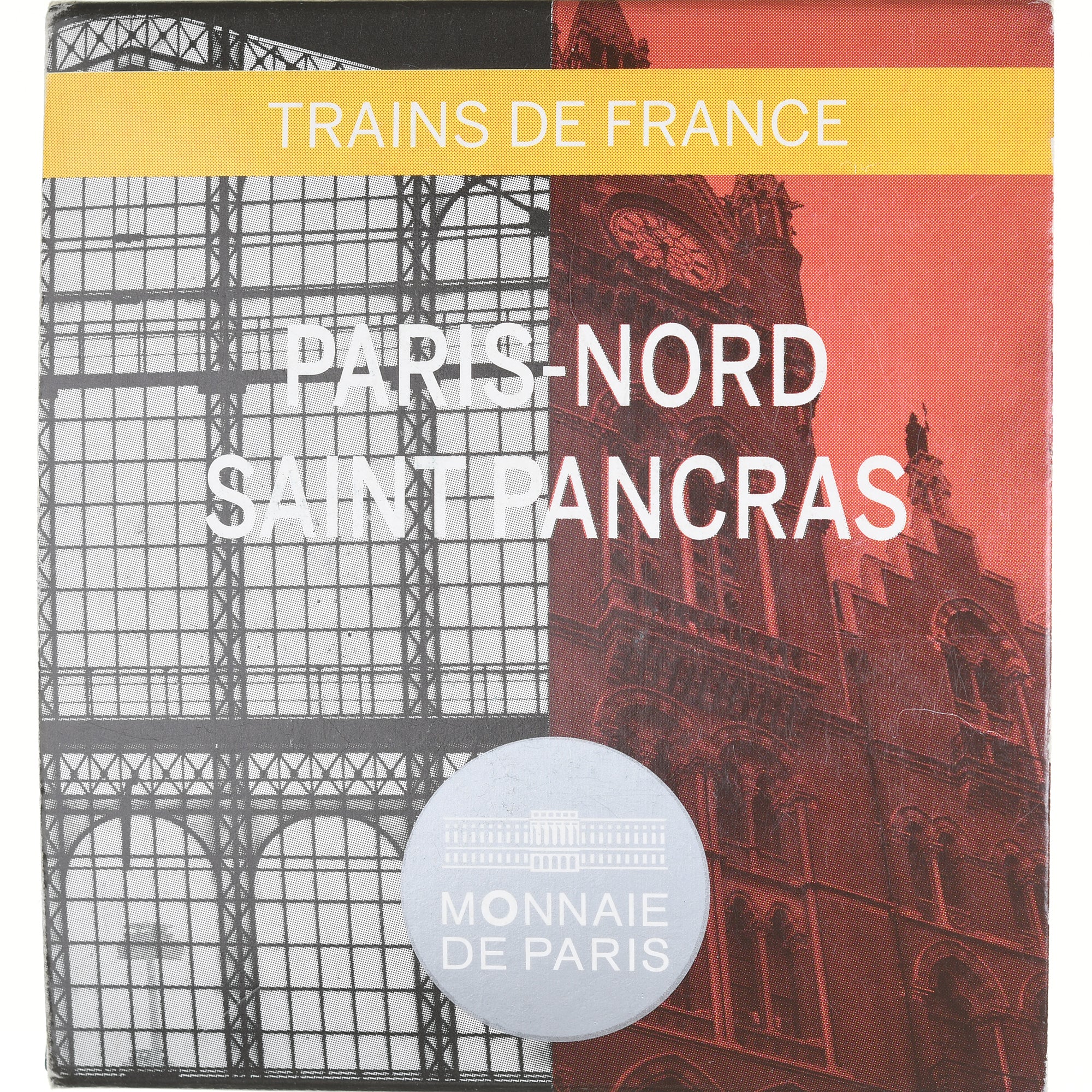 França, 10 Euro, Gare du Nord - Saint-Pancras, 2013, Monnaie de Paris, BE