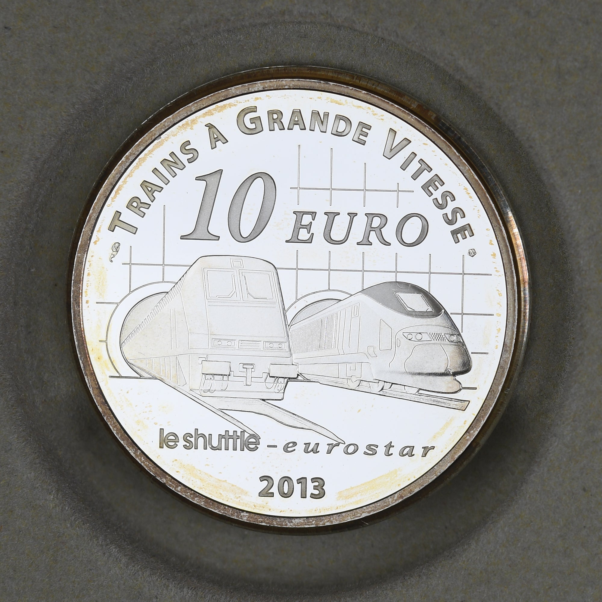 Frankreich, 10 Euro, Gare du Nord - Saint-Pancras, 2013, Monnaie de Paris, BE