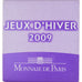 Francia, 10 Euro, Jeux d'Hiver - Ski Alpin, 2009, Monnaie de Paris, BE, FDC