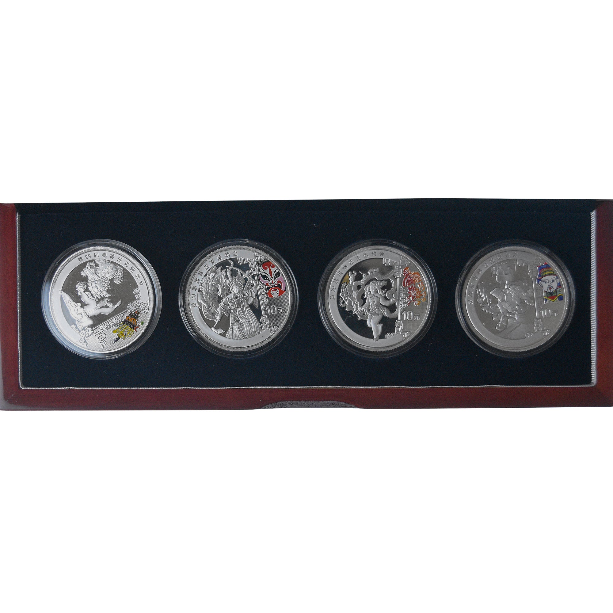 Moneda, China, Olympic Games, Beijing 2008, Set 4 x 10 Yuan / 1 Oz, 2008, Proof