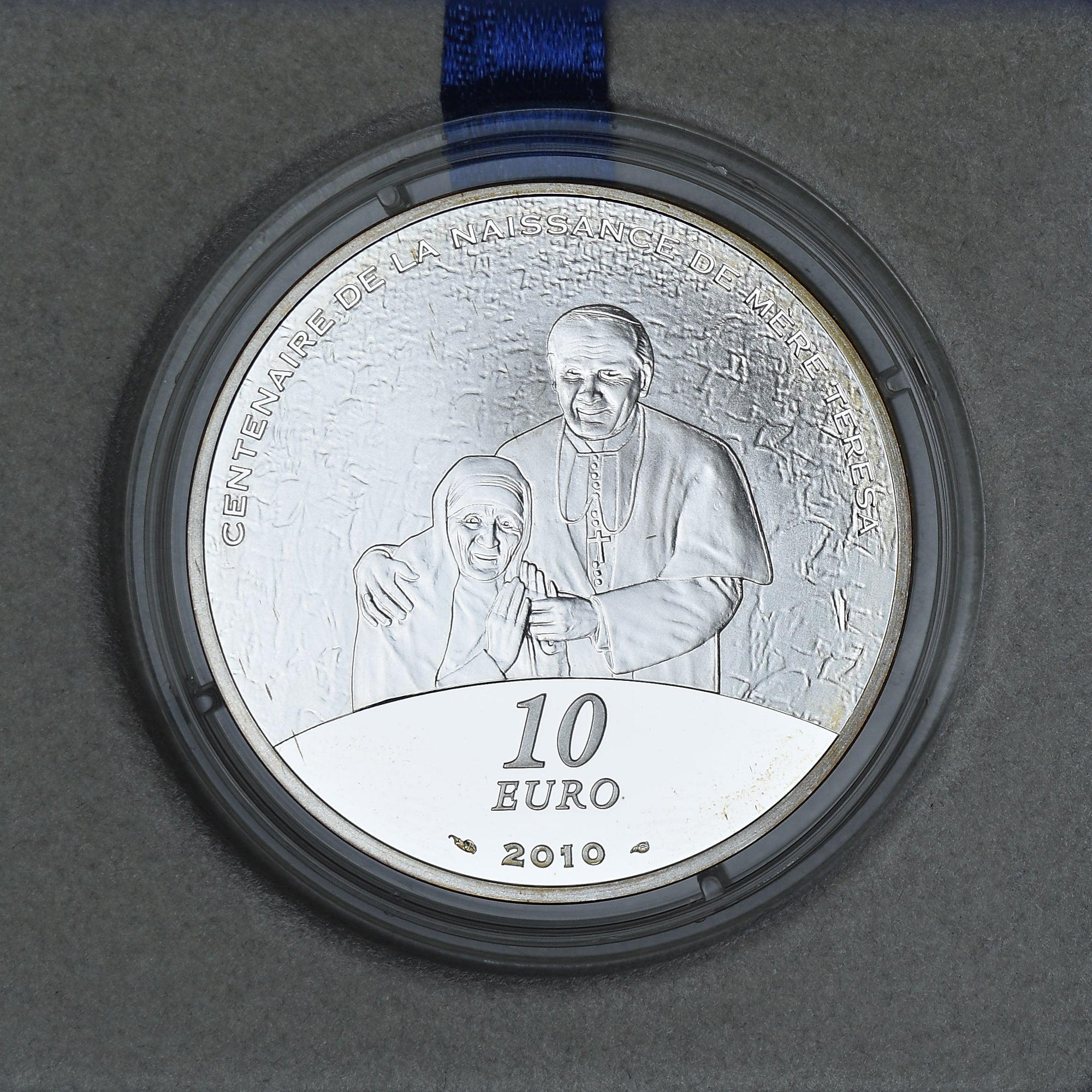 France, 10 Euro, Mère Teresa, 2010, Monnaie de Paris, Proof / BE, MS(65-70)