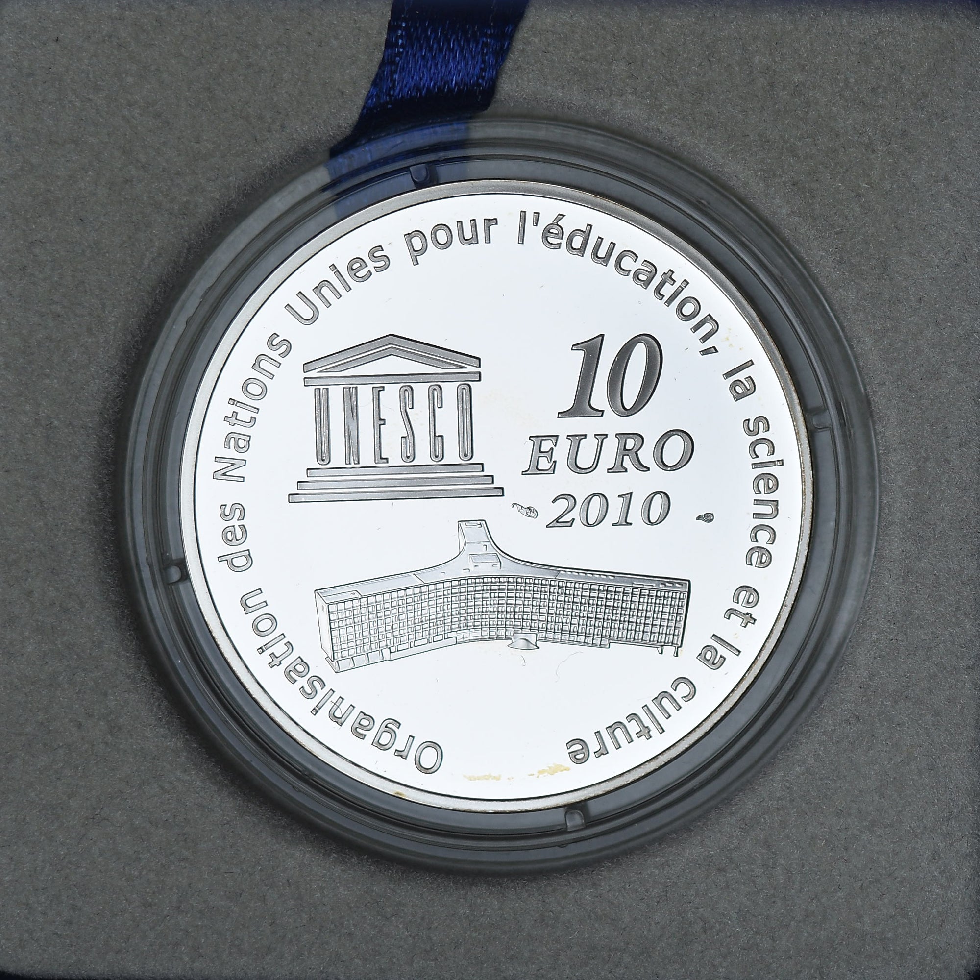 Francia, 10 Euro, Taj Mahal, 2010, Monnaie de Paris, Proof / BE, FDC, Plata
