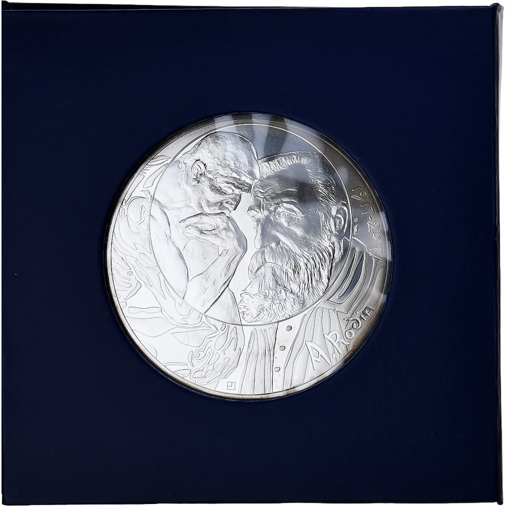 France, 100 Euro, Auguste Rodin, 2017, Monnaie de Paris, MS(65-70), Silver