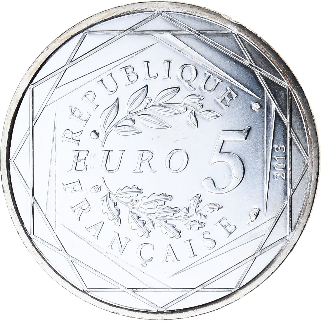 France, 5 Euro, Egalité, 2013, Paris, MS(65-70), Silver
