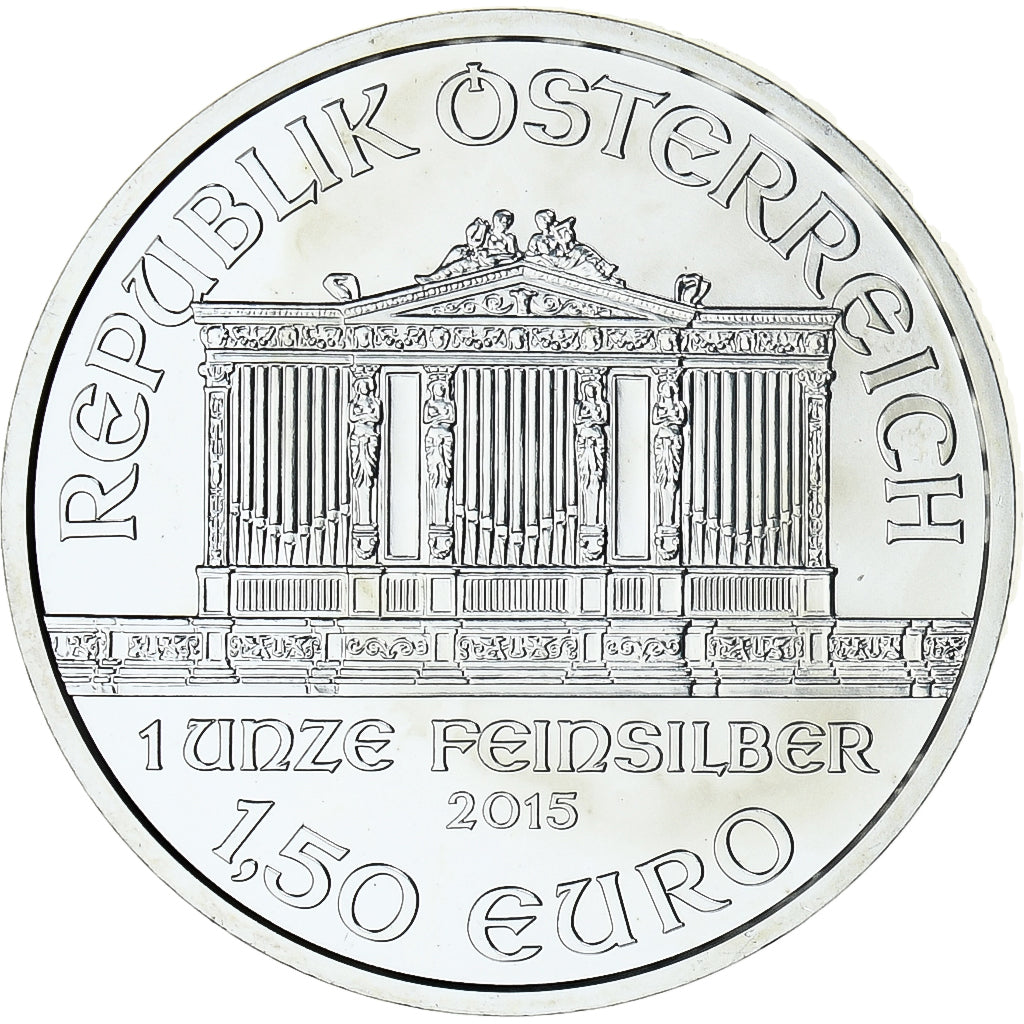 Autriche, 1-1/2 Euro / 1 Oz, Vienna Philharmonic, 2015, SPL+, Argent