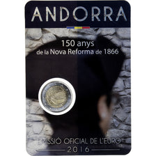 Andorra, 2 Euro, Réforme de 1866, 2016, MS(65-70), Bi-Metallic
