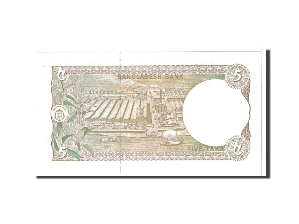 Banconote, Bangladesh, 5 Taka, 2007, KM:46Aa, Undated, FDS