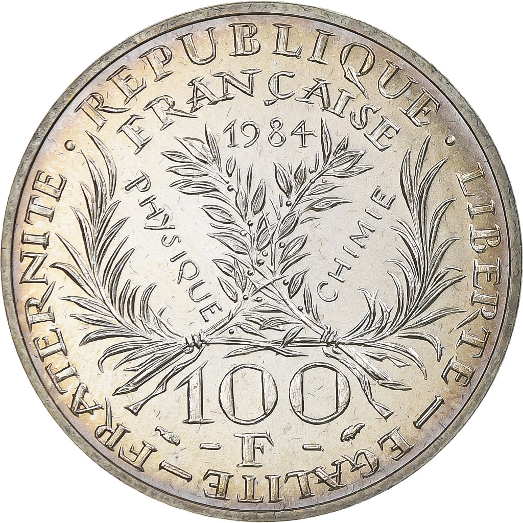 Moneda, Francia, Marie Curie, 100 Francs, 1984, Paris, BU, SC, Plata, KM:955