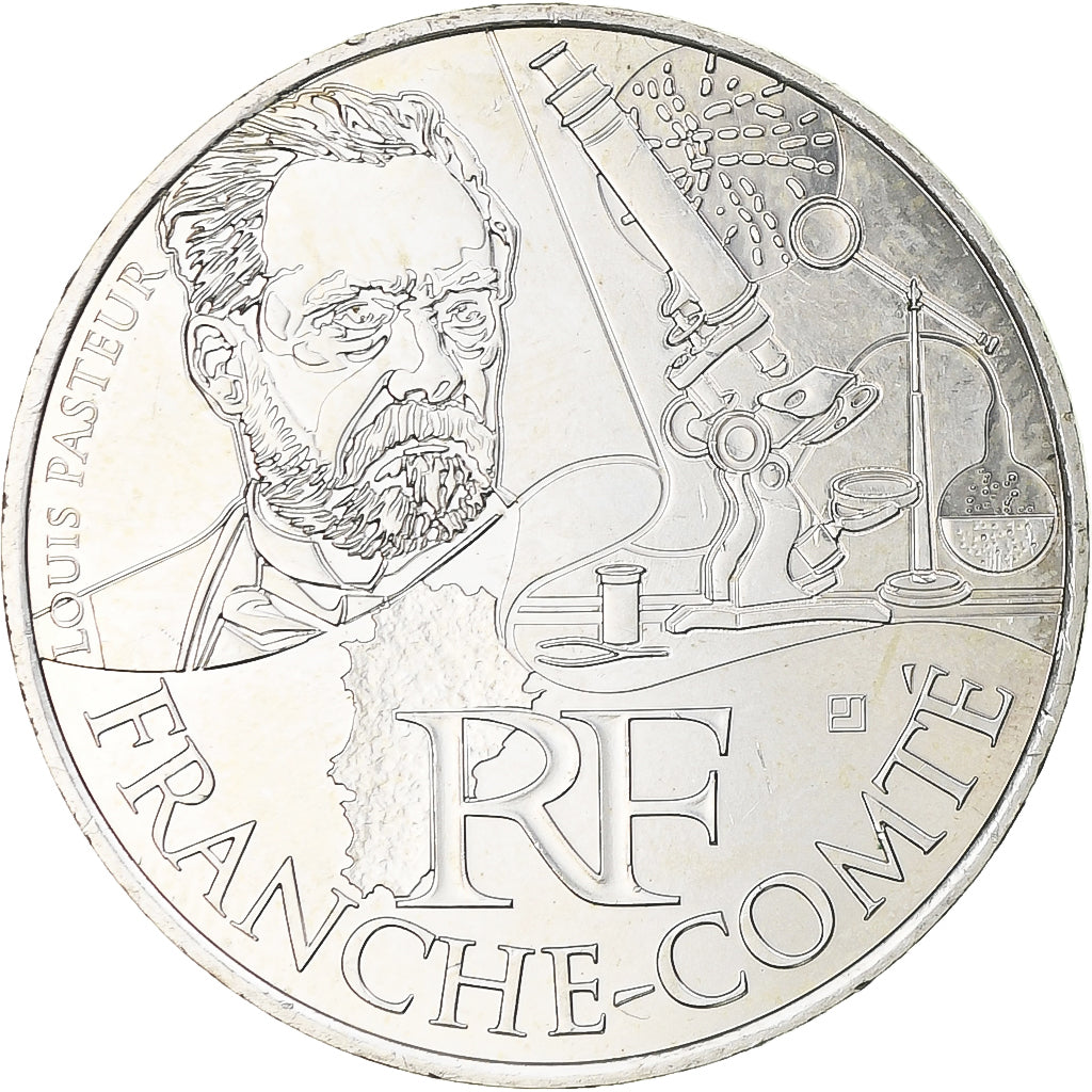 França, 10 Euro, Franche-Comté, 2012, Paris, MS(63), Prata