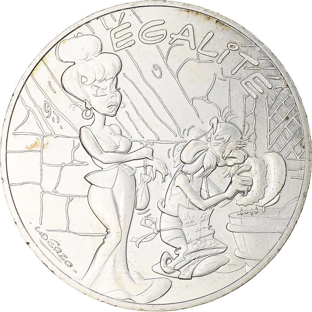 France, 10 Euro, Astérix Égalité (La zizanie), 2015, Paris, MS(64), Silver