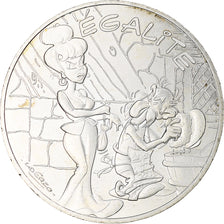France, 10 Euro, Astérix Égalité (La zizanie), 2015, Paris, MS(64), Silver