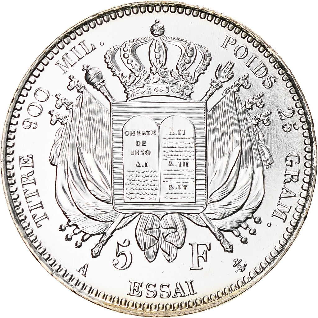 France, 10 Euro, Pièce d'Histoire - 5 Francs Essai, 2019, Paris, MS(64), Silver