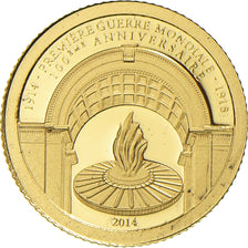 Gabon, Centenaire de la Première Guerre mondiale, 1000 Francs, 2014, MS(65-70)