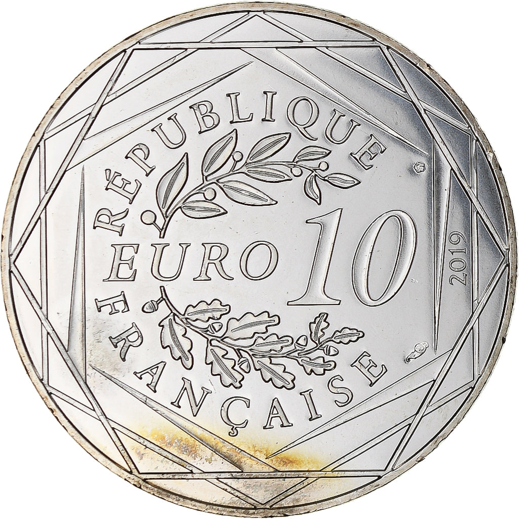 França, 10 Euro, Pièce d'Histoire - Tour Eiffel, 2019, Paris, MS(64), Prata