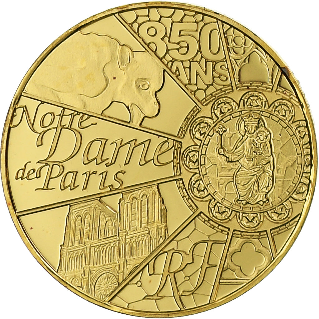 France, 5 Euro, Notre-Dame de Paris, 2013, Paris, Or, FDC