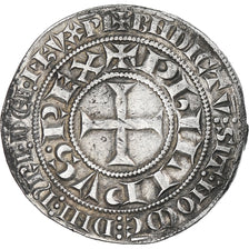 France, Philip III, Gros Tournois, 1270-1286, AU(55-58), Silver, Duplessy:202A