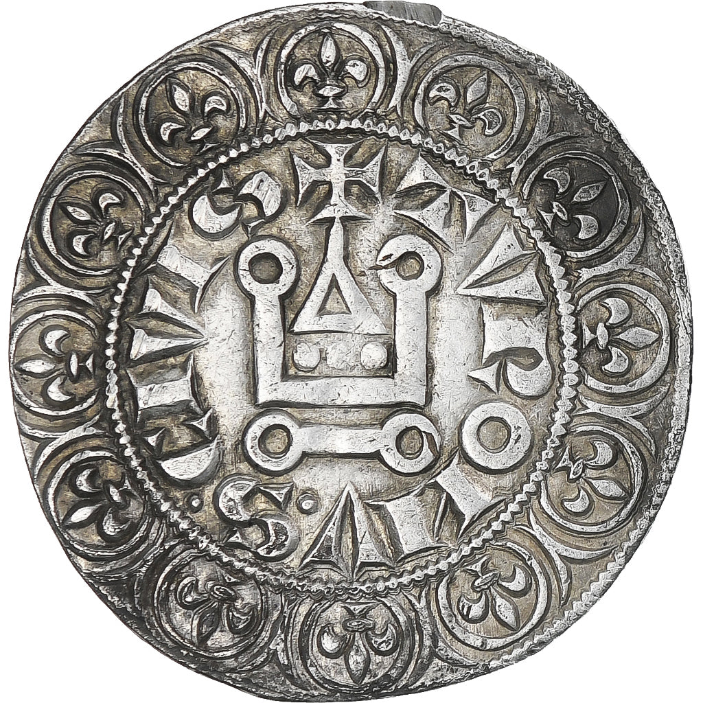 France, Philip III, Gros Tournois, 1270-1286, AU(55-58), Silver, Duplessy:202A