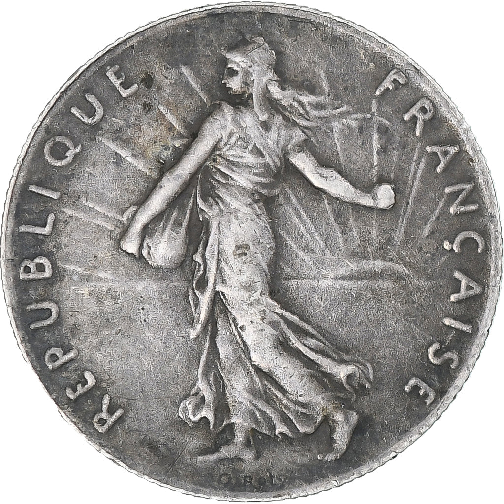 Francia, Semeuse, 50 Centimes, 1897, Paris, Flan mat, MBC+, Plata, KM:854