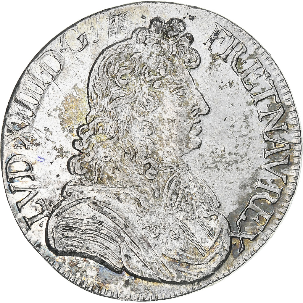 Francia, Louis XIV, Écu à la cravate, 1683, Rennes, Argento, SPL-, Gadoury:210