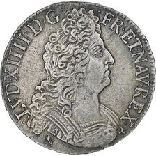 Frankrijk, Louis XIV, Ecu aux 8 L 2e type, 1705, Rennes, Flan neuf, Zilver, ZF+