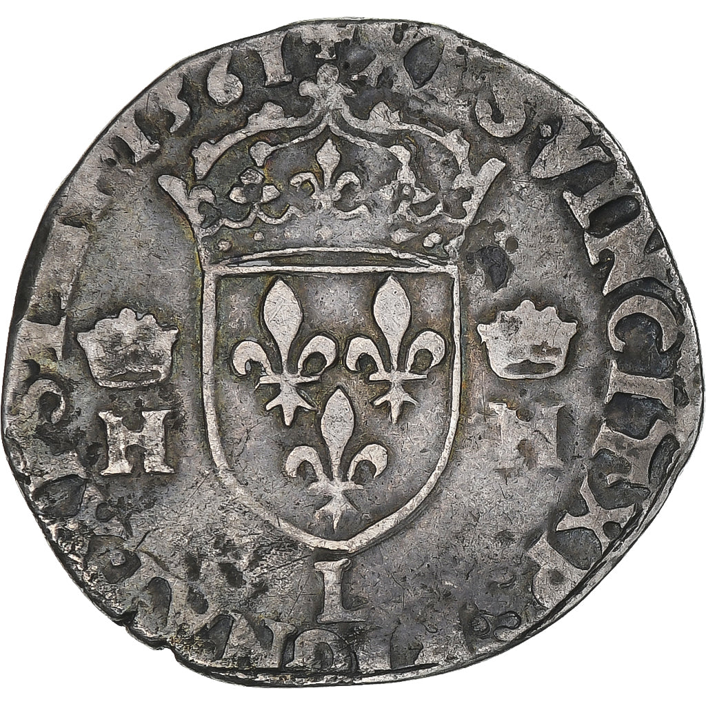 France, Henri II, Teston, 1561, Bayonne, Silver, VF(30-35), Duplessy:1052
