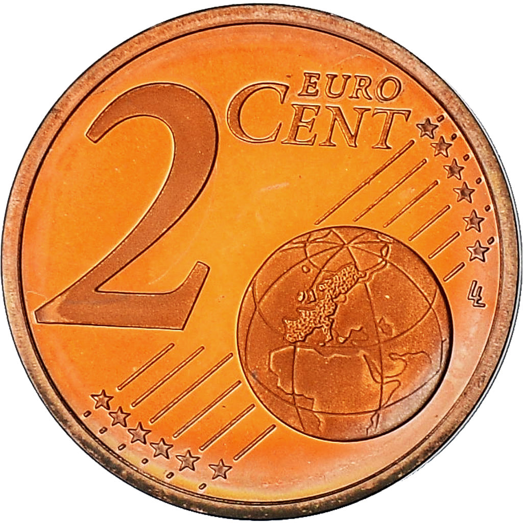 France, 2 Euro Cent, 2002, Paris, Série BE, MS(65-70), Coppered Steel, KM:1283