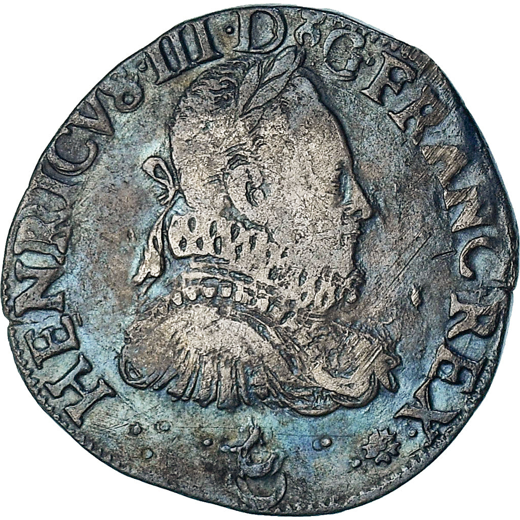 France, Henri III, Teston, 1575, Bordeaux, 1st Type, VF(30-35), Silver