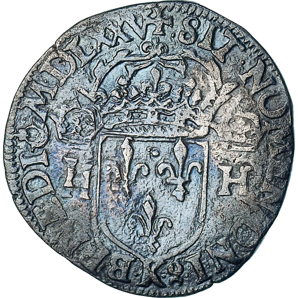 France, Henri III, Teston, 1575, Bordeaux, 1st Type, VF(30-35), Silver