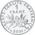 França, Semeuse, 1 Franc, 2001, Paris, Série BE, MS(65-70), Níquel, KM:925.2