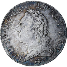 Frankrijk, Louis XV, Écu à la vieille tête, 1772, Lyon, ZF, Zilver