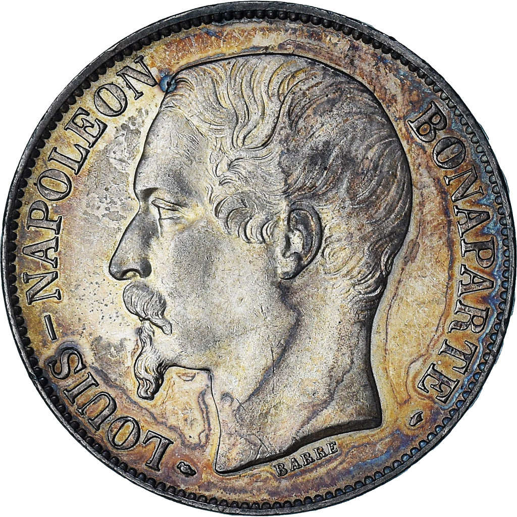 Francia, Napoleon III, 5 Francs, 1852, Paris, SPL, Argento, Gadoury:726