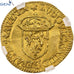Frankrijk, Louis XIII, Écu d'or à la croix bâtonnée, 1632, Saint-Lô, Goud