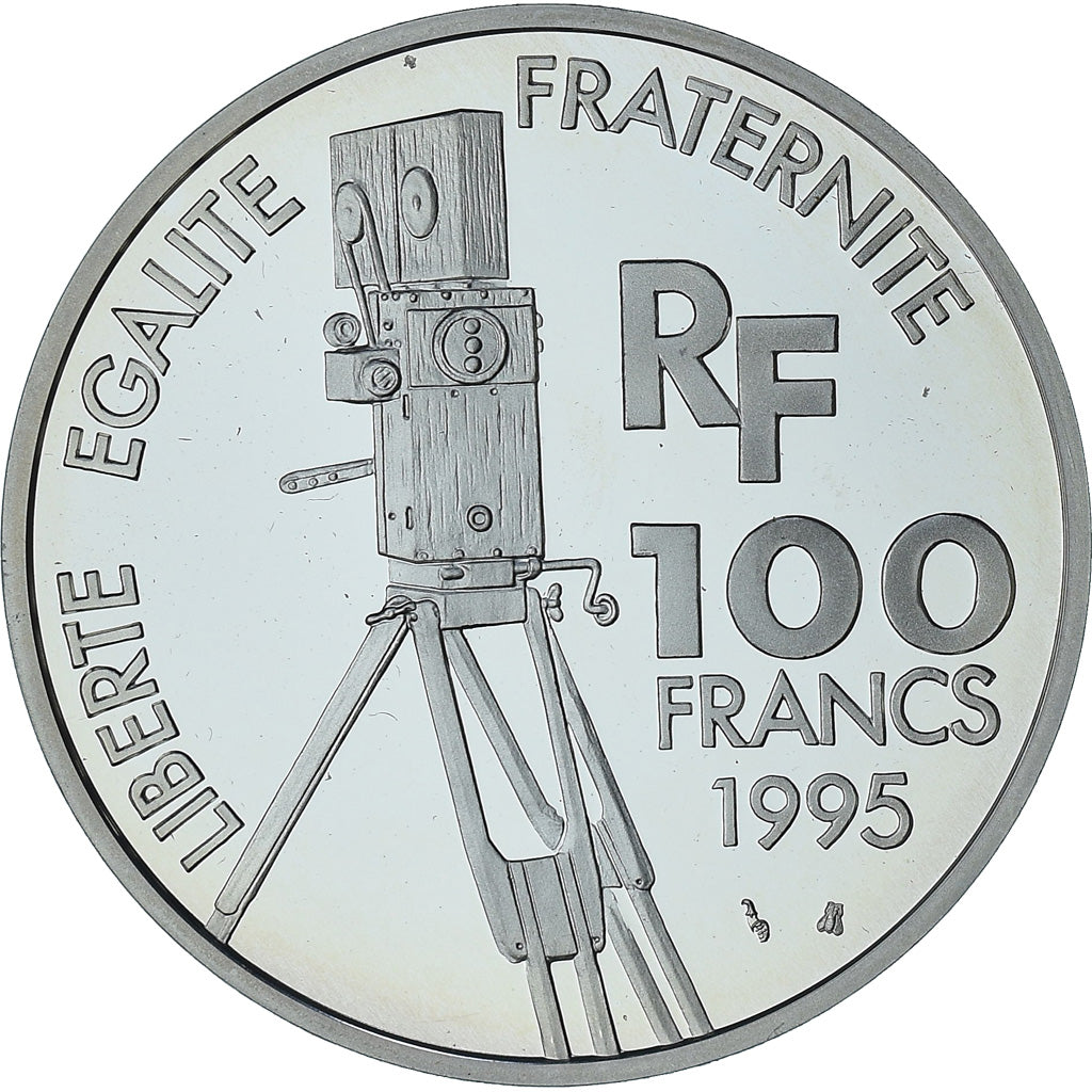 France, Gérard Philipe, 100 Francs, 1995, Paris, Proof / BE, MS(65-70), Silver