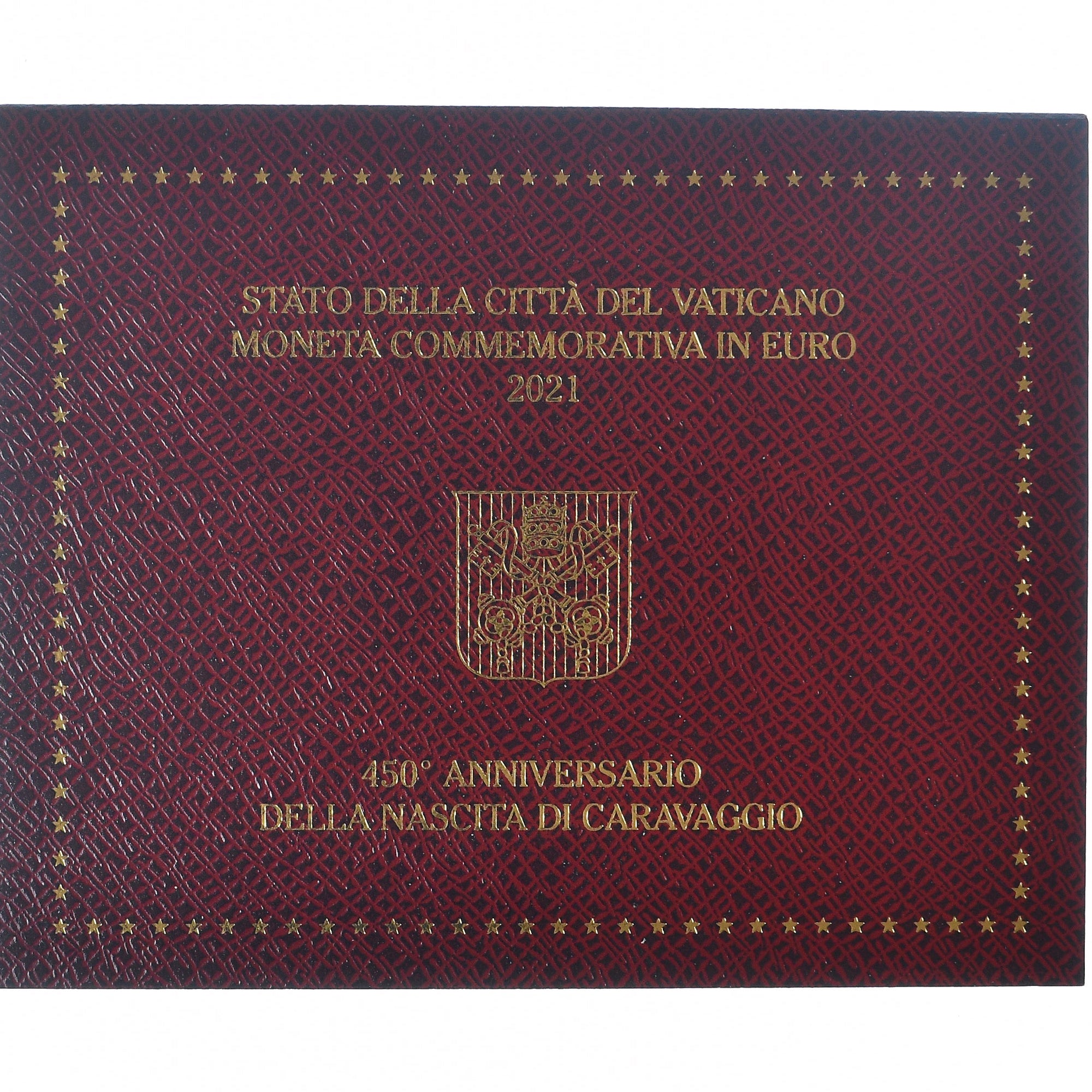 Vatican, Pape François, 2 Euro, 450 ans de la naissance du Caravage, 2021