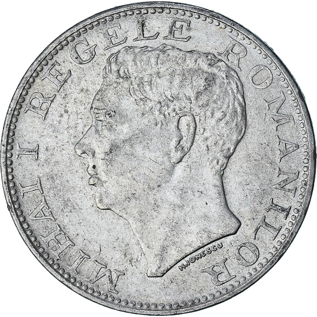 Rumunia, Mihai I, 500 Lei, 1944, Bucharest, AU(55-58), Srebro, KM:65