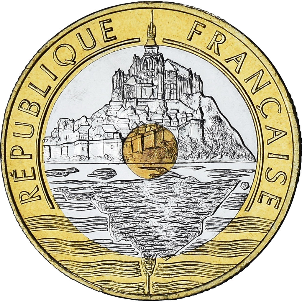 France, Mont Saint Michel, 20 Francs, 2001, Paris, Série FDC.BU, MS(65-70)
