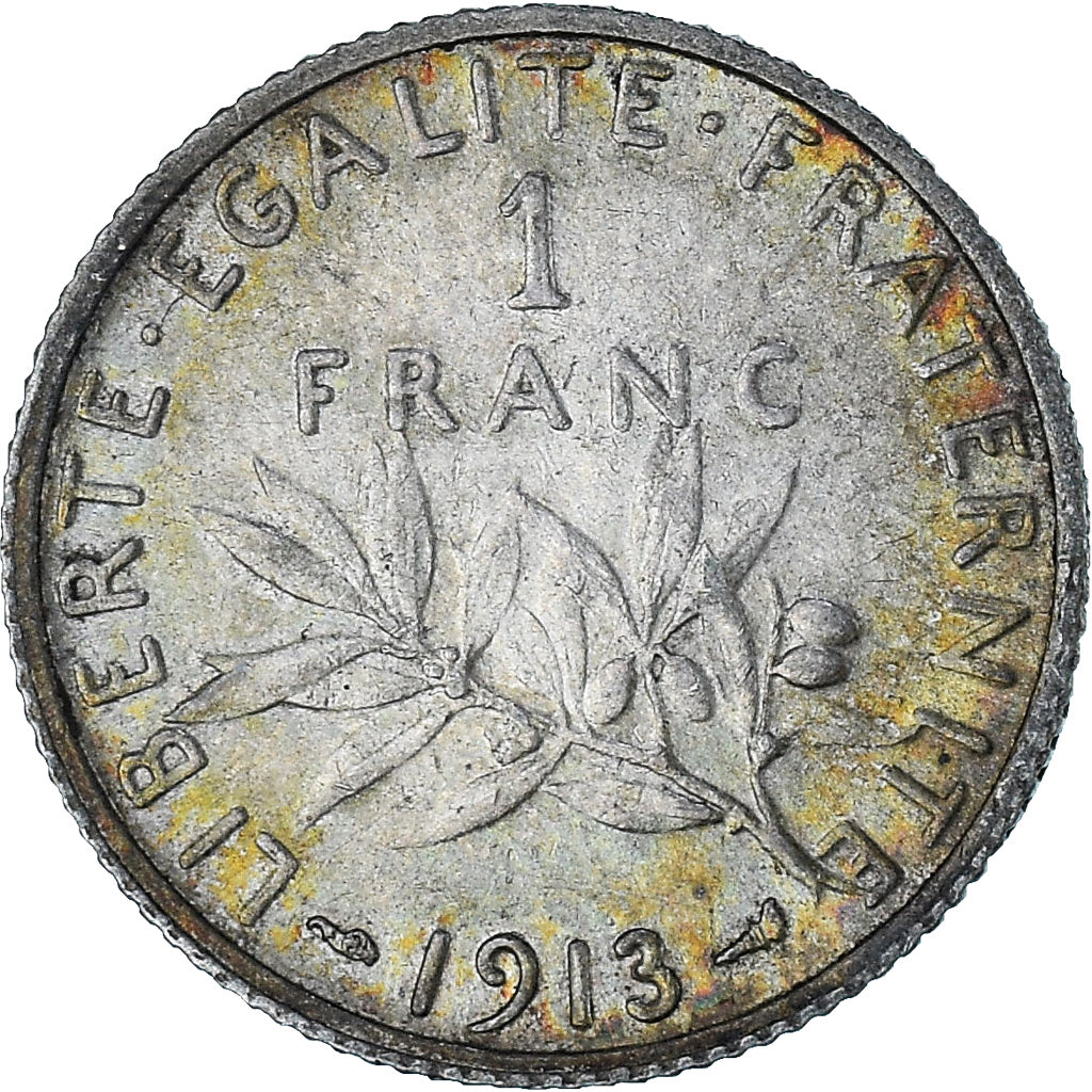 France, Semeuse, 1 Franc, 1913, Paris, SUP, Argent, Gadoury:467, KM:844.1
