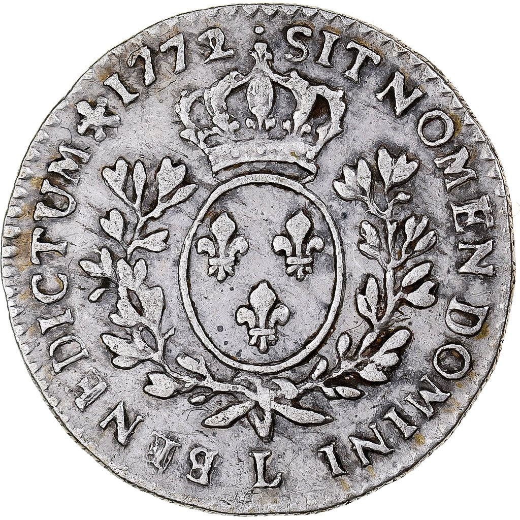 France, Louis XV, 1/10 Ecu à la vieille tête, 1772, Bayonne, Silver