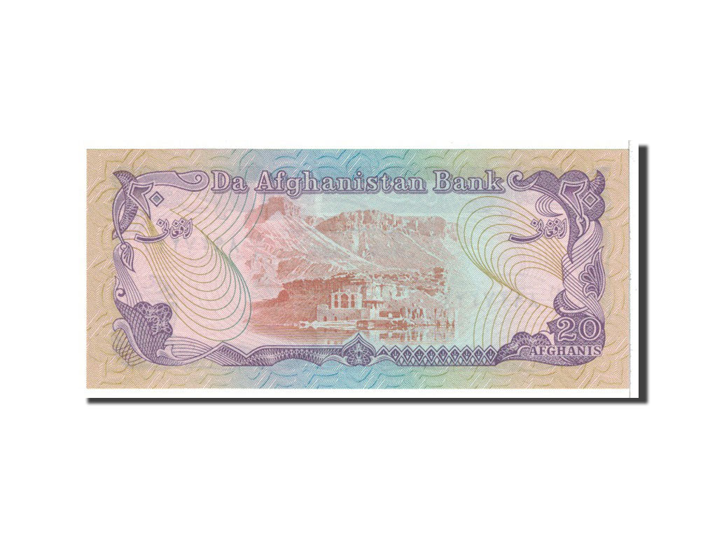 Billet, Afghanistan, 20 Afghanis, 1979, Undated, KM:56a, NEUF