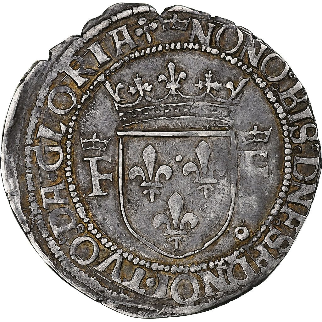 França, François Ier, 1/2 Teston, Before 1540, Lyon, 10th type, Prata
