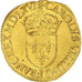 France, Charles IX, Écu d'or au soleil, 1566, Paris, Gold, AU(55-58)