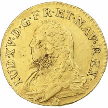 Francia, Louis XV, Louis d'or aux lunettes, 1733, Riom, Oro, BB, Gadoury:340