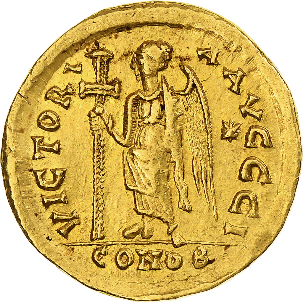 Zeno, Solidus, 474-491, Constantinople, Gold, AU(50-53), RIC:X-910